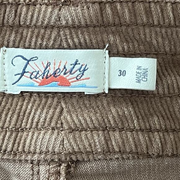 Faherty Softstretch Cord Pant 30 High Waist Wide Leg Patch Pocket Organic Cotton - Picture 8 of 9